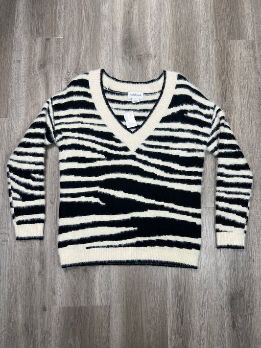 Sweater By Peck And Peck In Black & White, Size: S