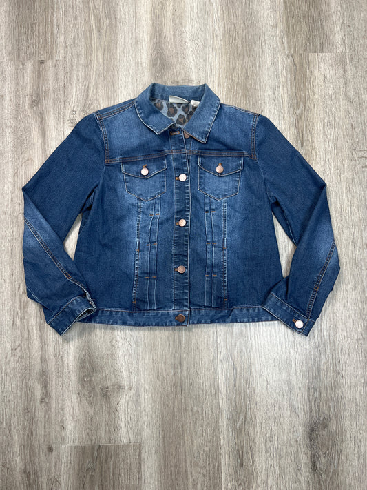 Jacket Denim By Chicos In Blue Denim, Size: M