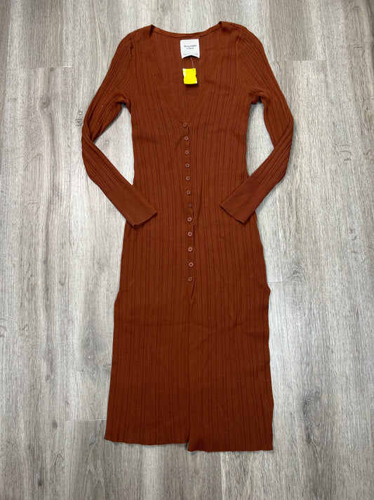 Dress Casual Maxi By Abercrombie And Fitch In Brown, Size: M