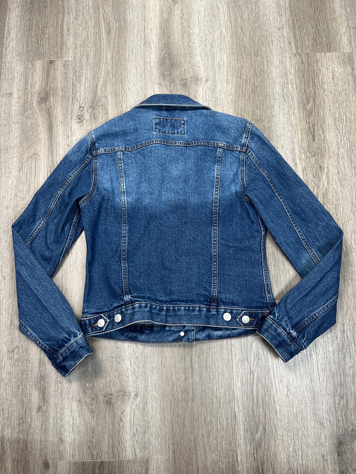 Jacket Denim By Loft In Blue Denim, Size: Xs