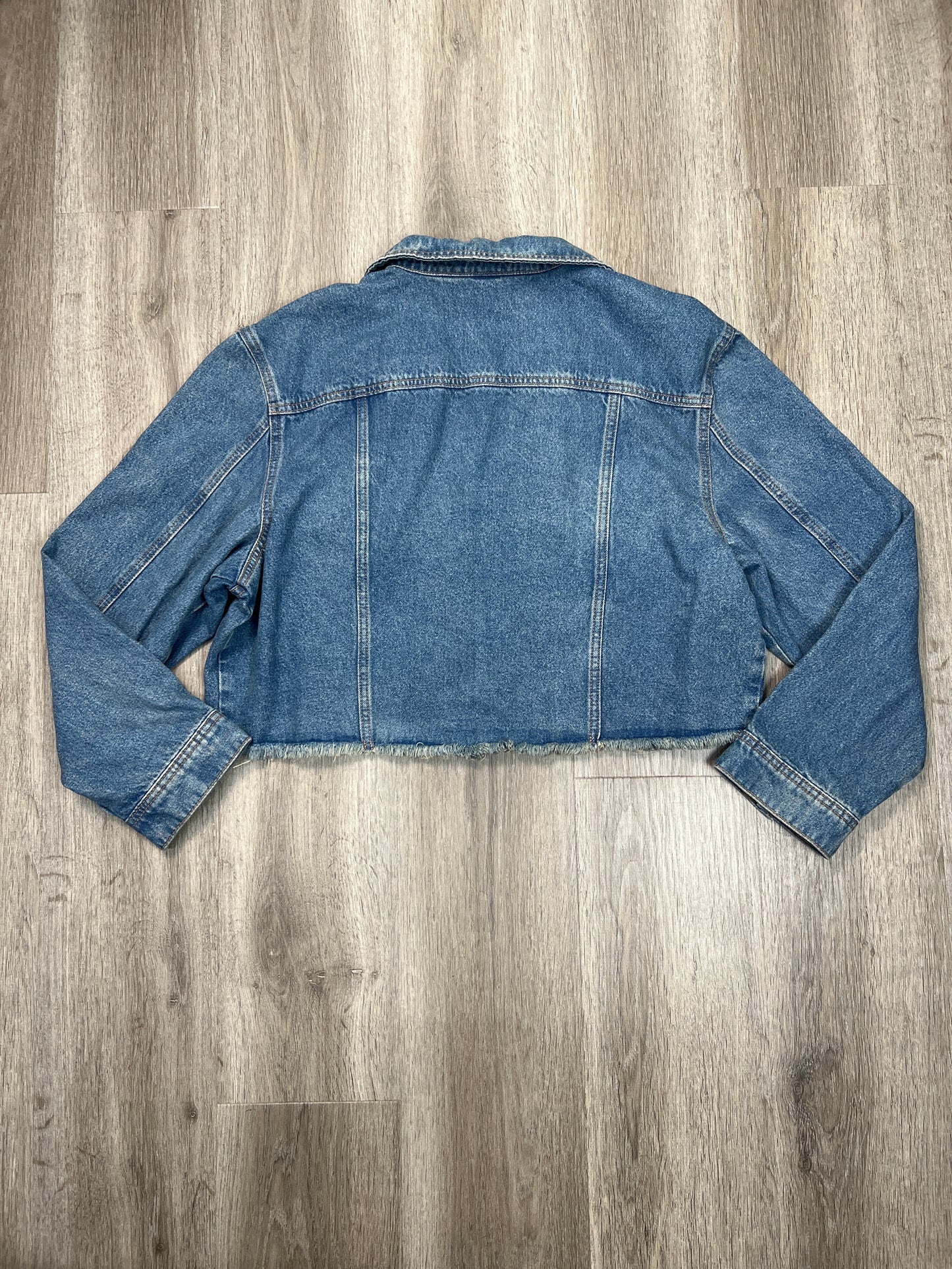 Jacket Denim By Pink In Blue Denim, Size: L