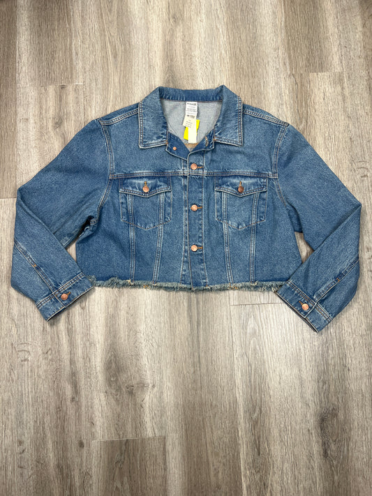 Jacket Denim By Pink In Blue Denim, Size: L