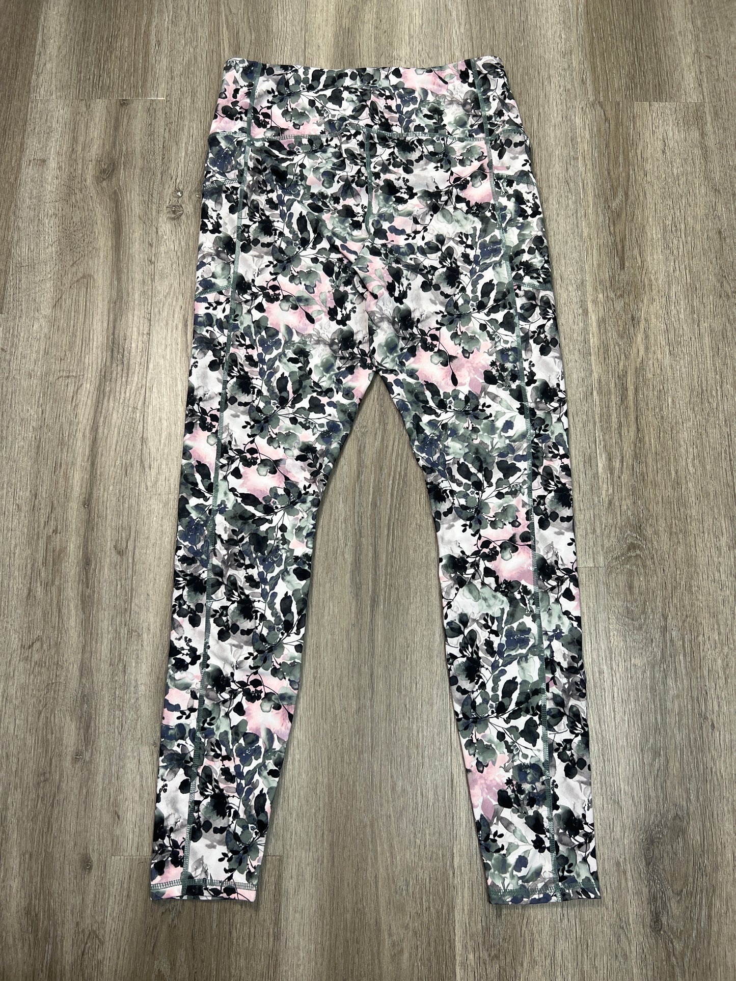 Athletic Leggings By Gaiam In Floral Print, Size: L