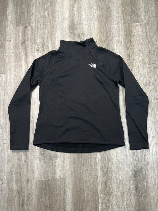 Athletic Top Long Sleeve Collar By The North Face In Black, Size: M