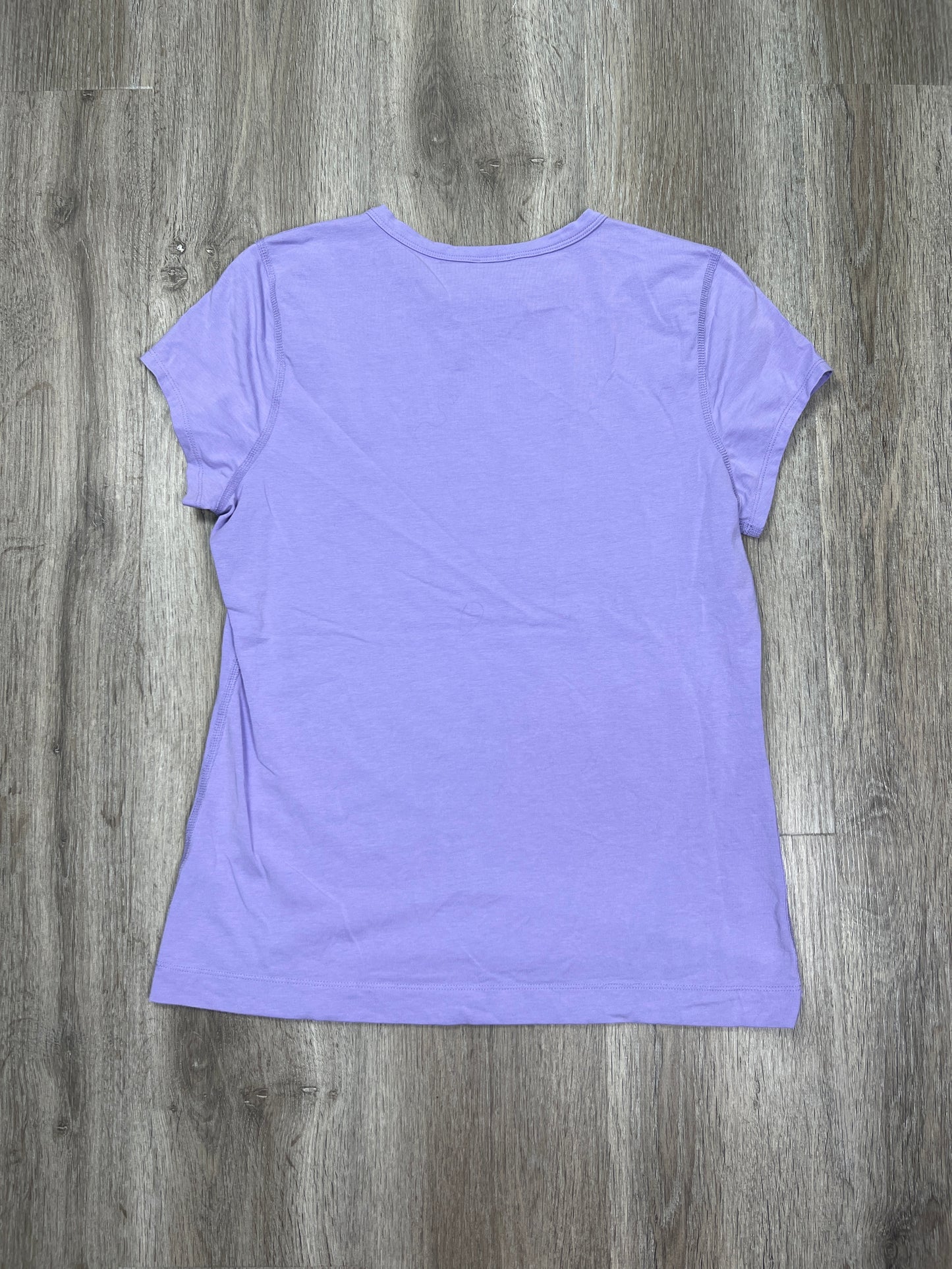 Purple Top Short Sleeve Basic Cremieux, Size L