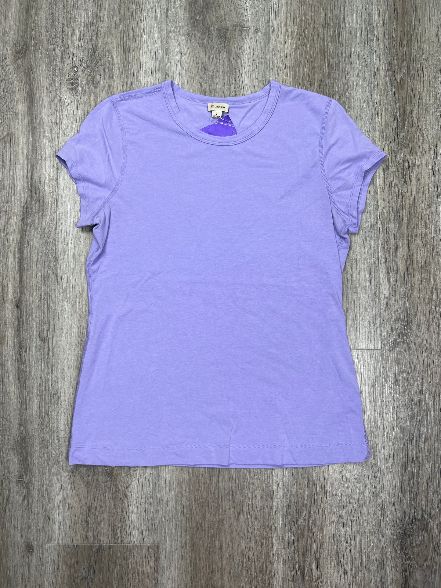 Purple Top Short Sleeve Basic Cremieux, Size L