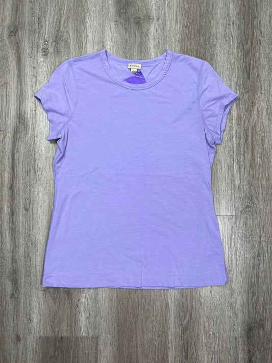 Purple Top Short Sleeve Basic Cremieux, Size L