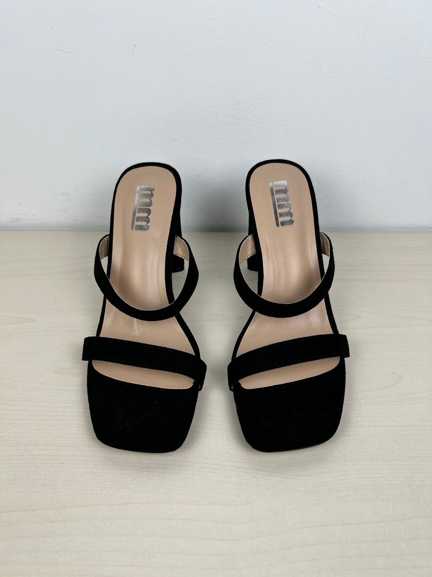 Black Sandals Heels Block MM, Size 7