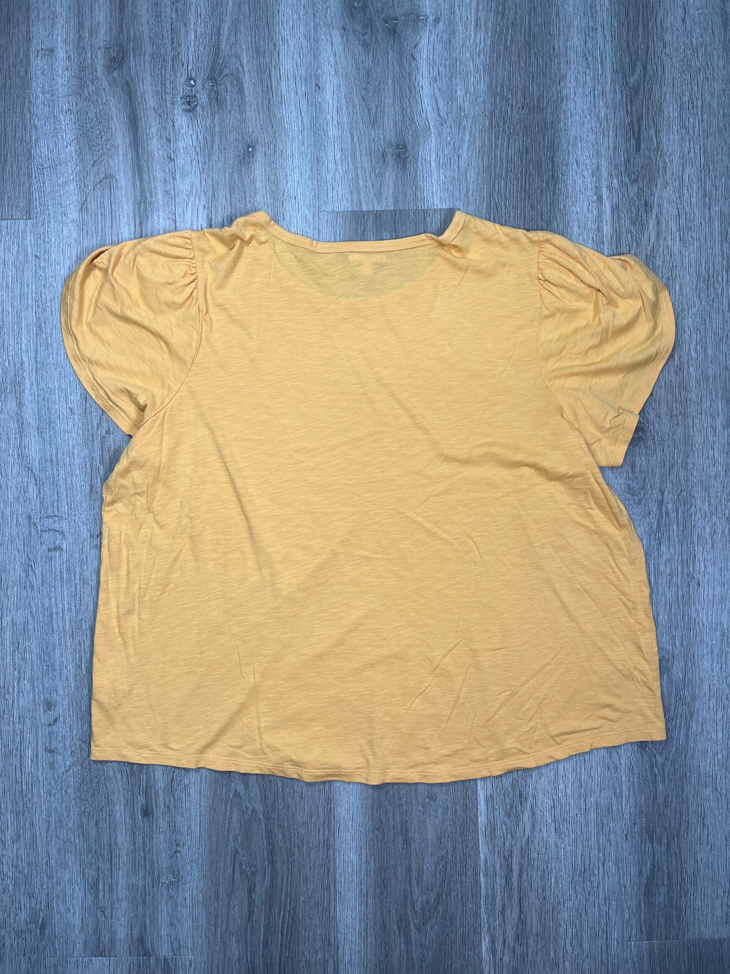 Yellow Top Short Sleeve Maurices, Size 2x