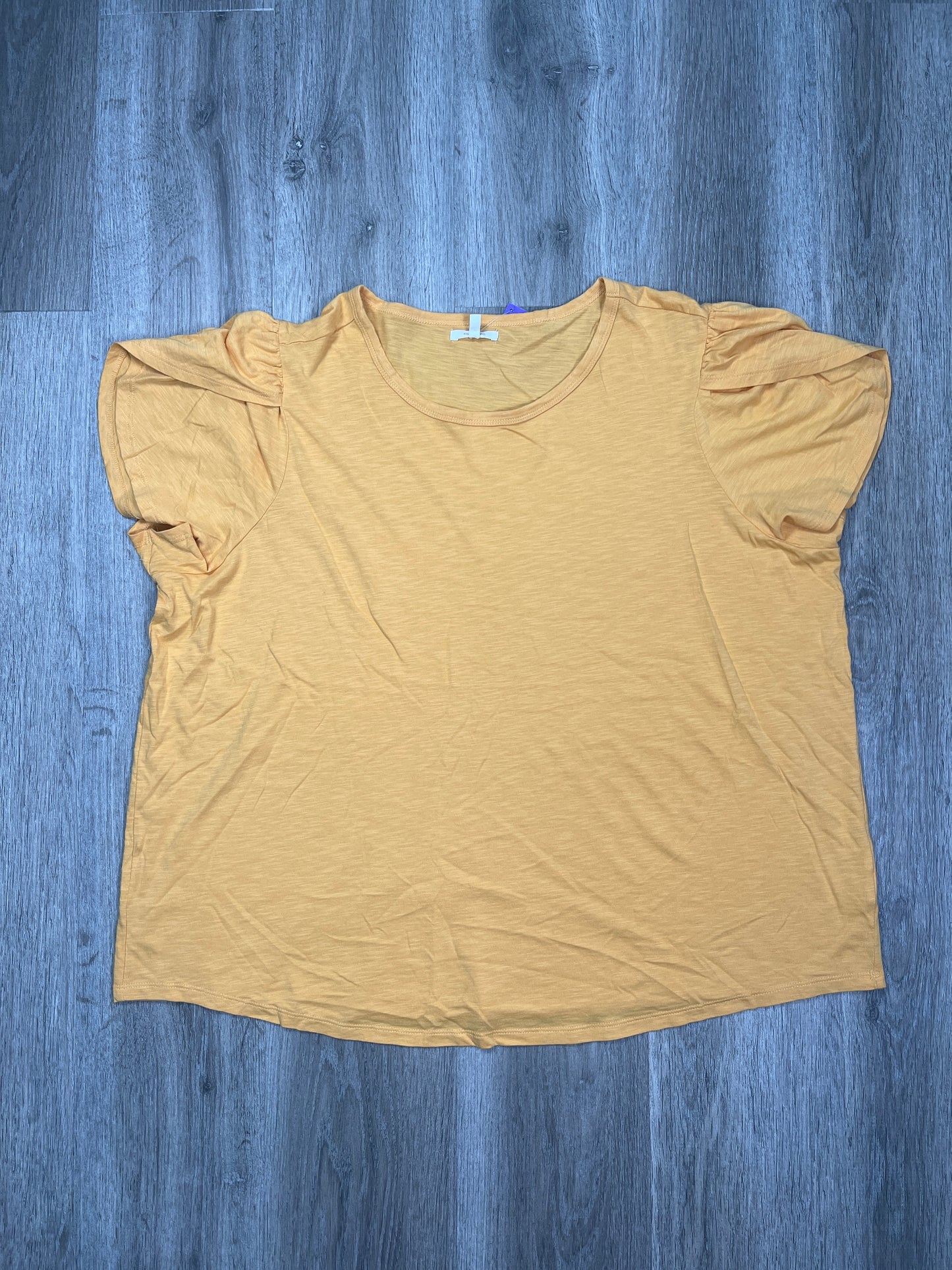 Yellow Top Short Sleeve Maurices, Size 2x