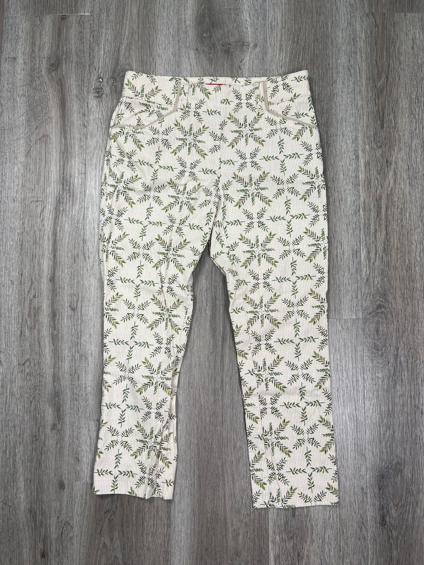 Floral Print Pants Cropped Cartonnier, Size Xs