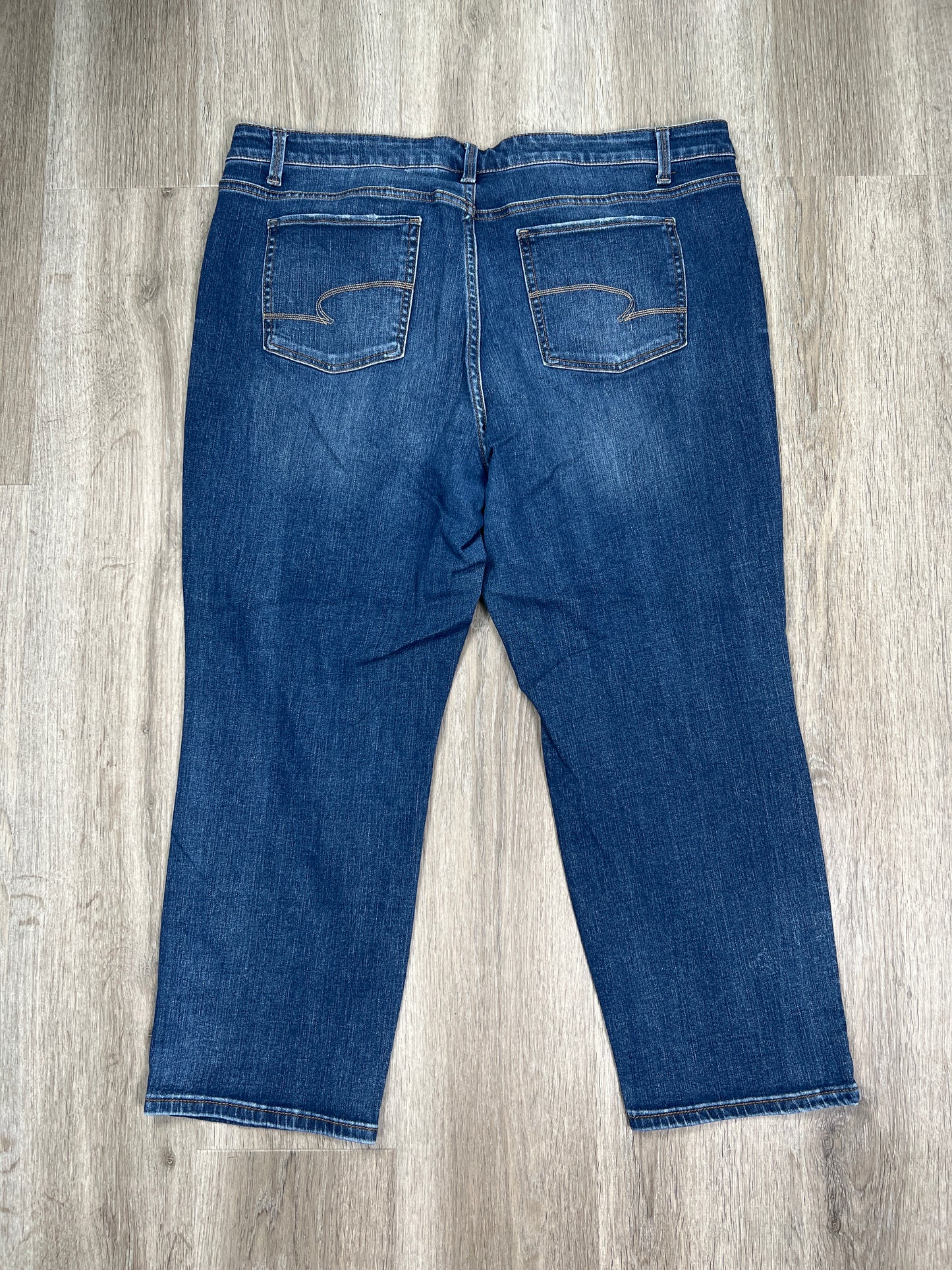 Blue Denim Jeans Straight Time And Tru, Size 20