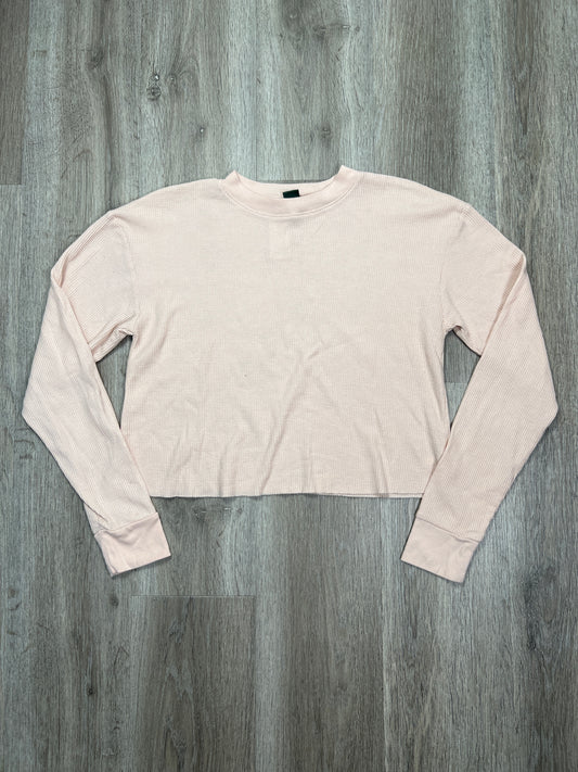 Pink Top Long Sleeve Basic Wild Fable, Size S