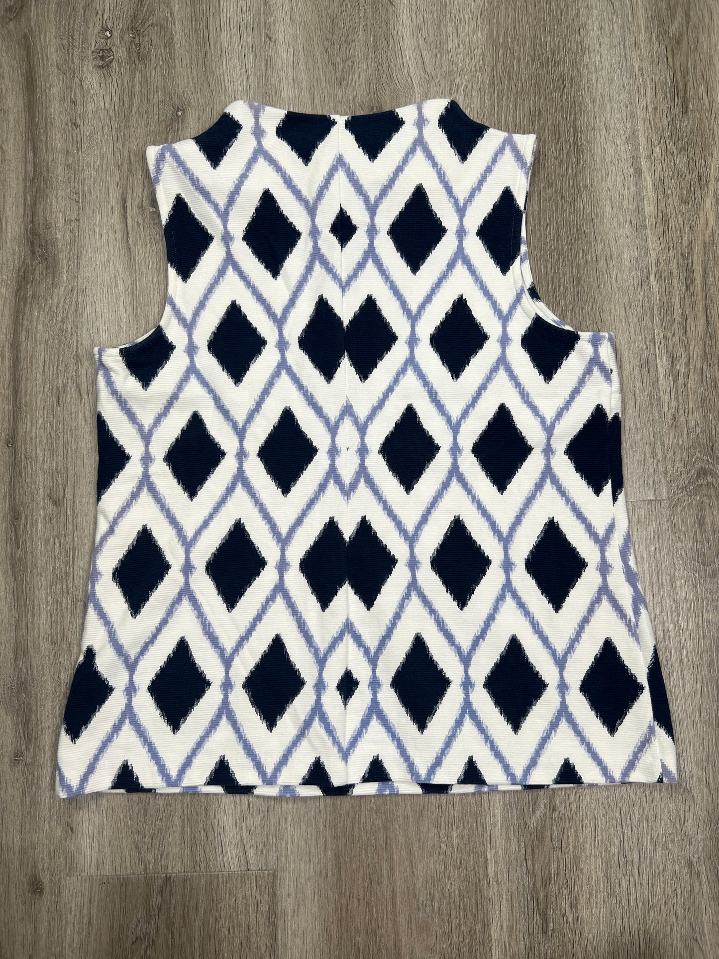 Geometric Pattern Top Sleeveless Talbots, Size Petite  M