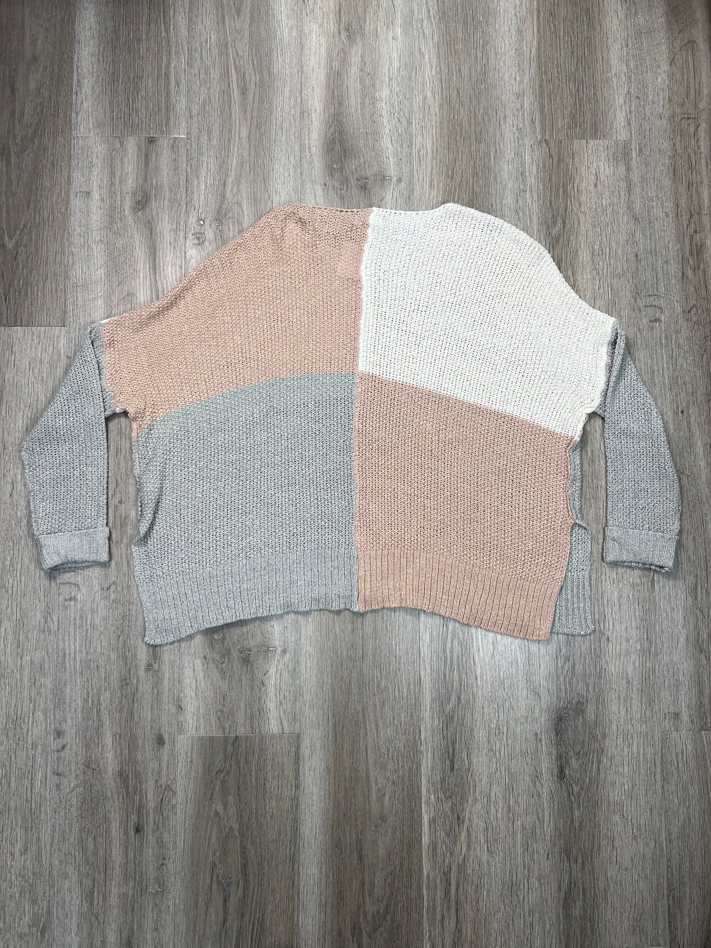 Sweater By Easel In Brown & Cream, Size: S