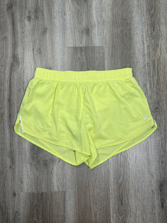 Yellow Athletic Shorts Asics, Size Xl