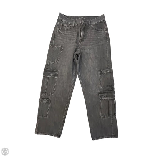 Jeans Boyfriend By American Eagle In Black Denim, Size: 4