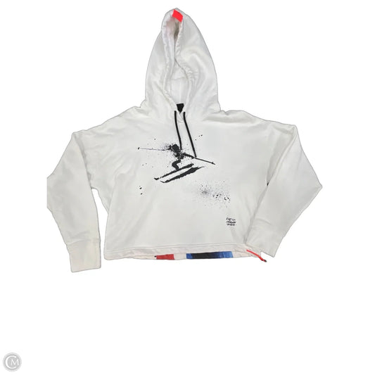 Sweatshirt Hoodie By Uniqlo In White, Size: L