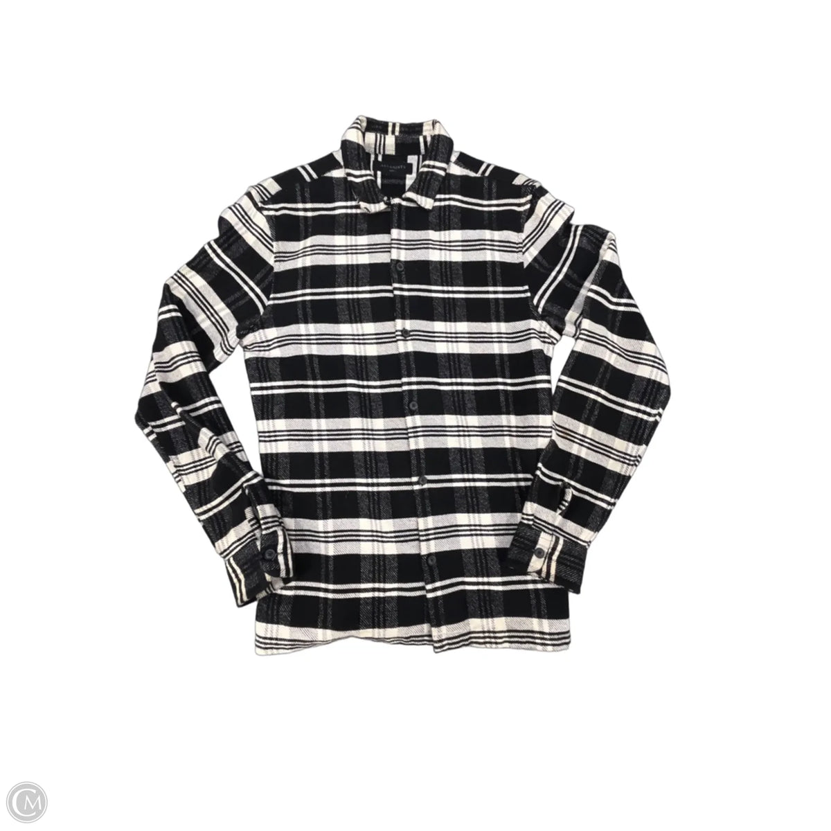 Jacket Designer By All Saints In Plaid Pattern, Size: S
