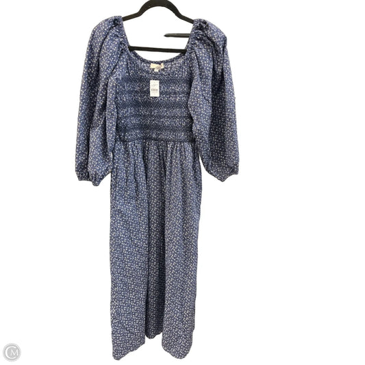 Dress Casual Midi By Loft In Navy, Size: S