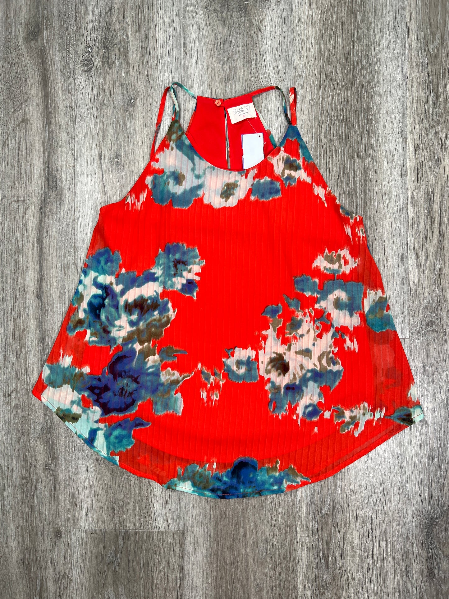 Blue & Red Blouse Sleeveless Sienna Sky, Size S