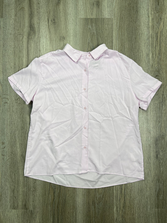 Pink Blouse Short Sleeve Uniqlo, Size M