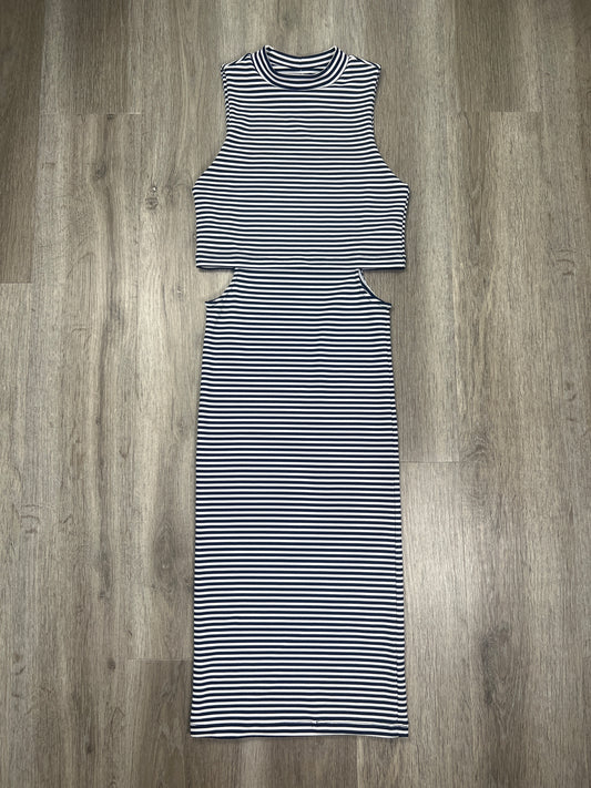 Striped Pattern Dress Casual Midi Top Shop, Size S