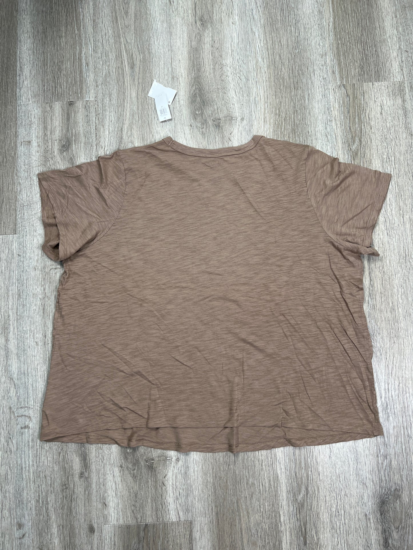 Brown Top Short Sleeve Basic Old Navy, Size 2x