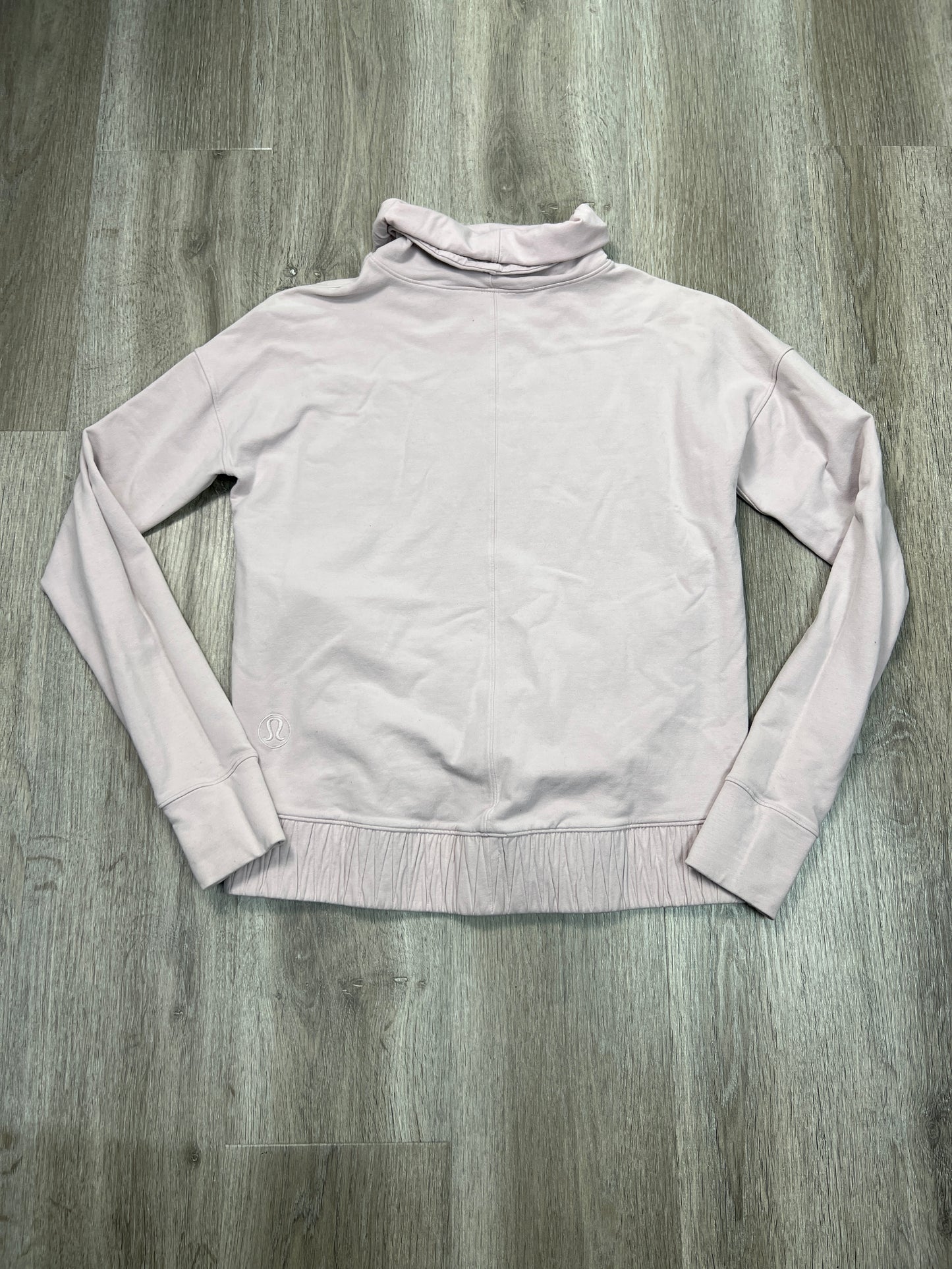 Athletic Top Long Sleeve Collar By Lululemon In Mauve, Size: S