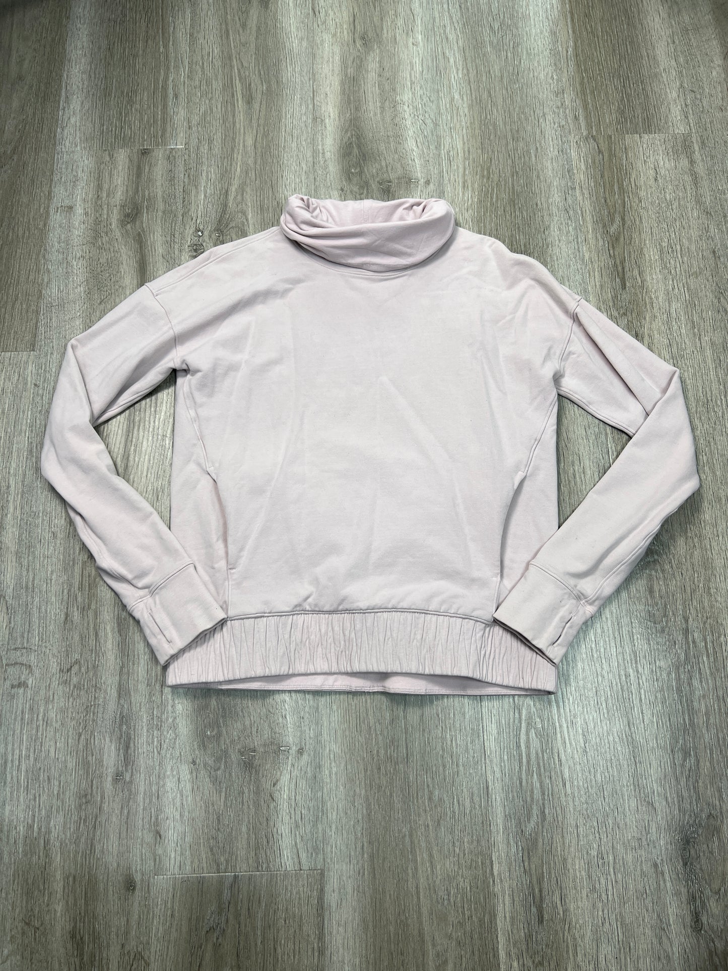 Athletic Top Long Sleeve Collar By Lululemon In Mauve, Size: S