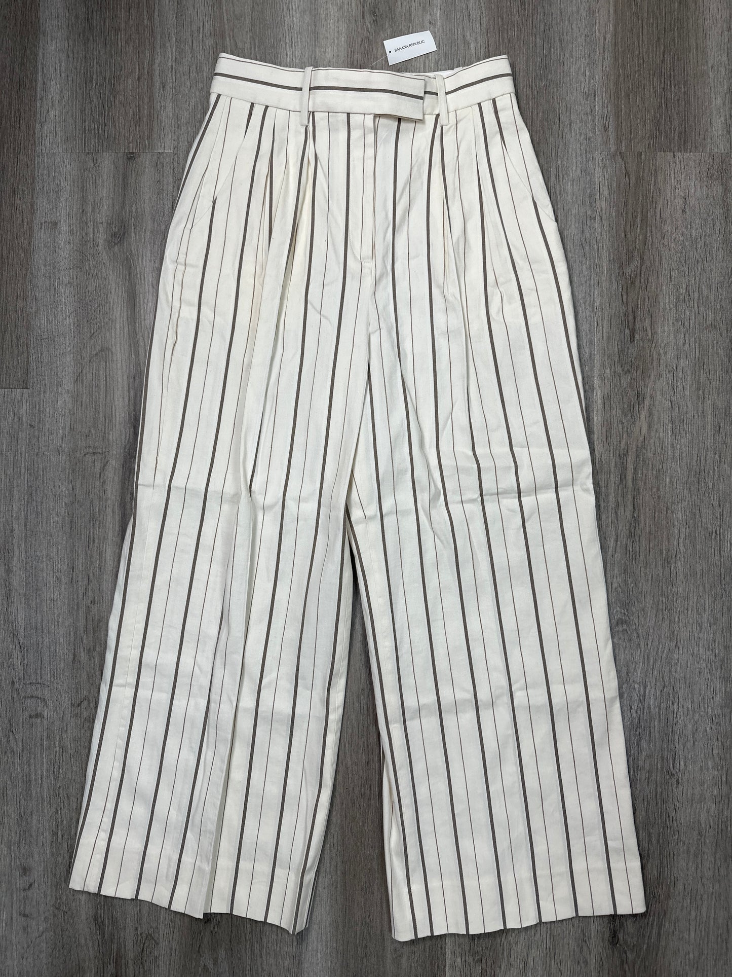 Pants Wide Leg By Banana Republic In Striped Pattern, Size: Mp