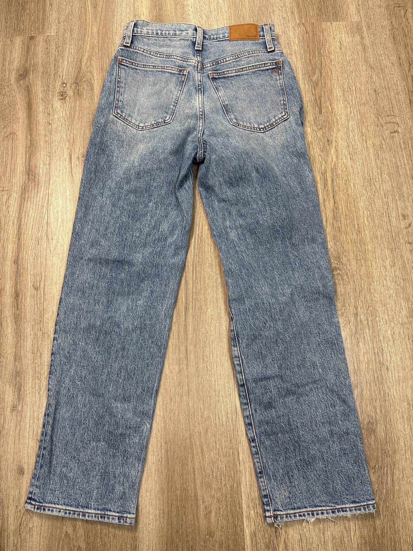 Jeans Straight By Madewell In Blue Denim, Size: 0