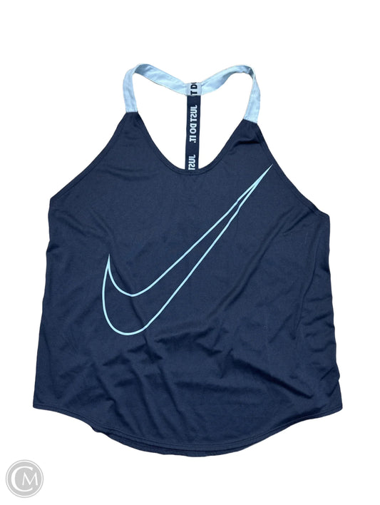 Athletic Tank Top By Nike Apparel In Navy, Size: L