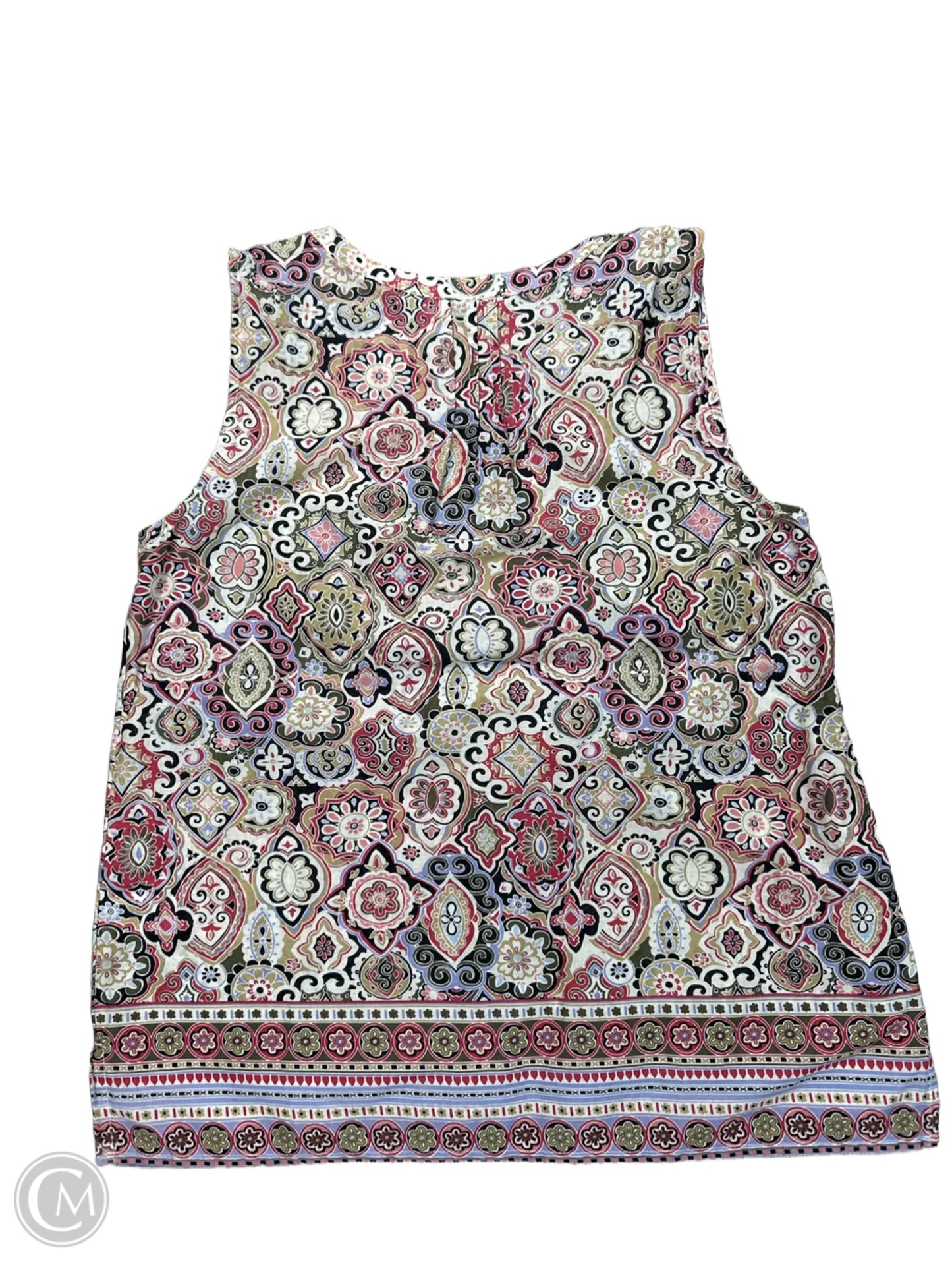 Top Sleeveless By Talbots In Floral Print, Size: S