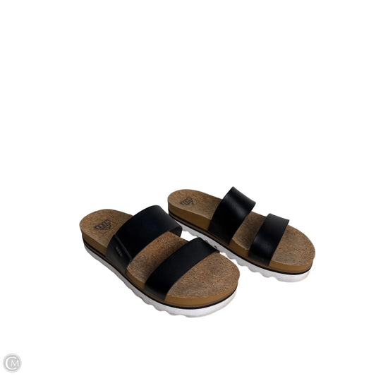 Sandals Flats By Reef In Black, Size: 8