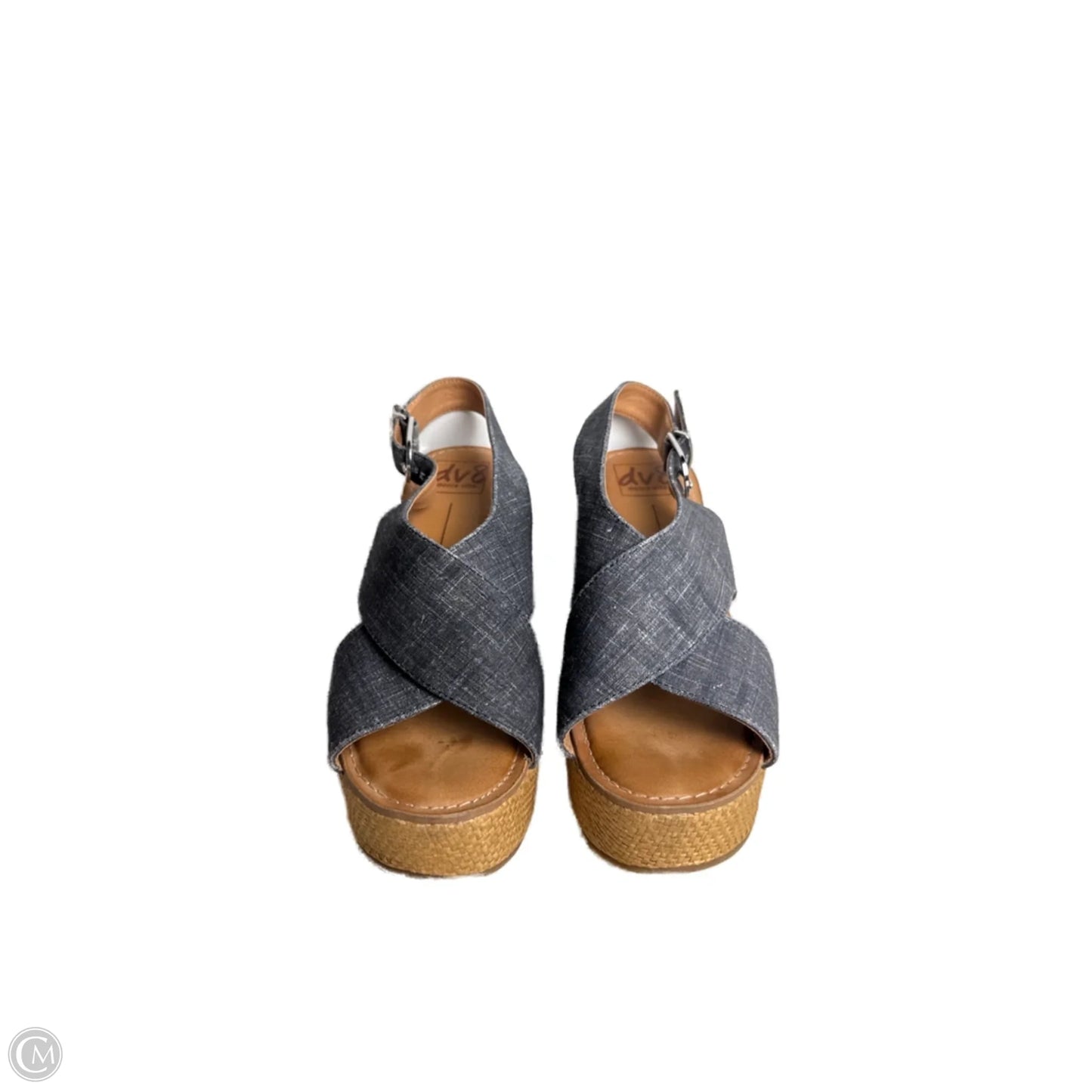 Shoes Heels Wedge By Dolce Vita In Blue Denim, Size: 8