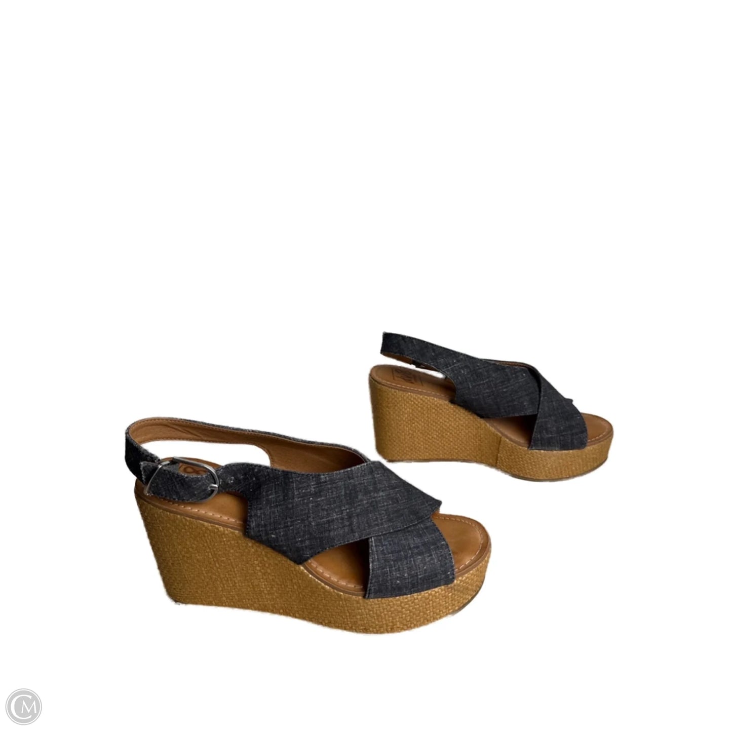 Shoes Heels Wedge By Dolce Vita In Blue Denim, Size: 8