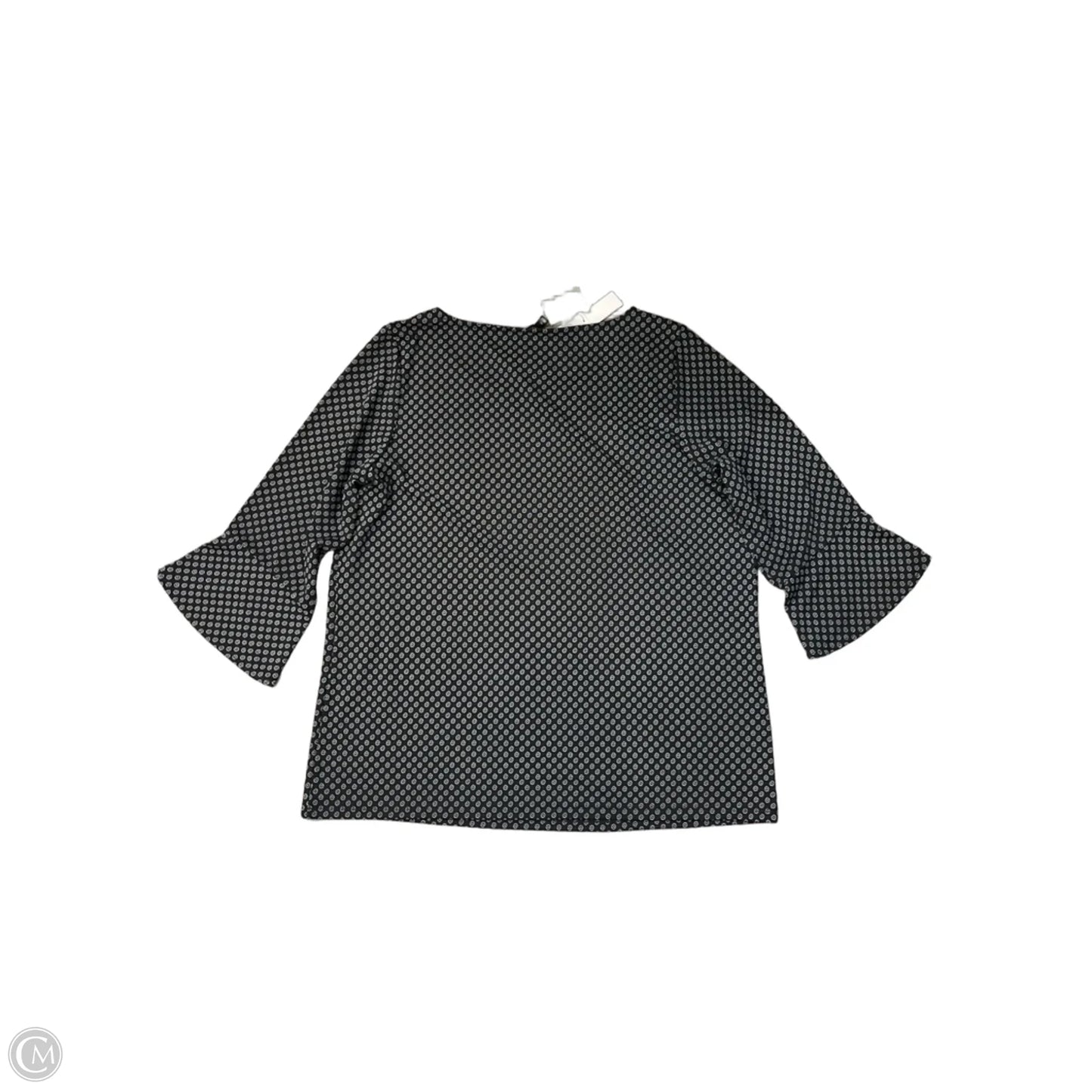 Top 3/4 Sleeve By Talbots In Black & White, Size: 1x