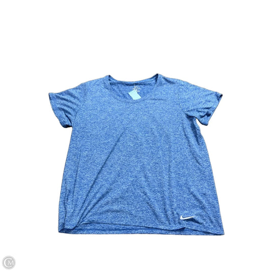 Athletic Top Short Sleeve By Nike Apparel In Blue, Size: 1x