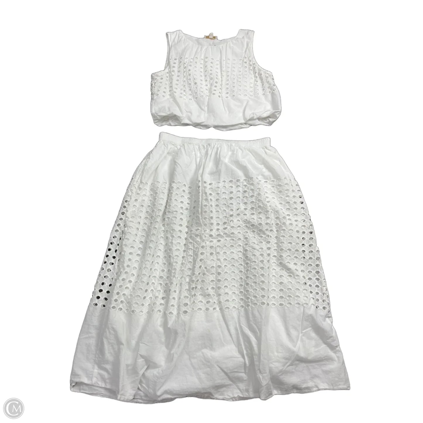 Skirt Set 2pc By Clothes Mentor In White, Size: L