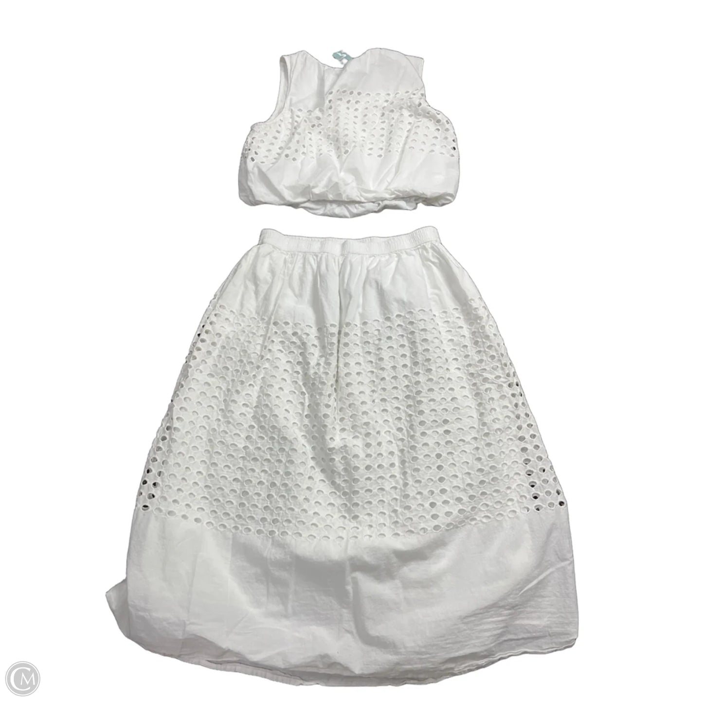 Skirt Set 2pc By Clothes Mentor In White, Size: L
