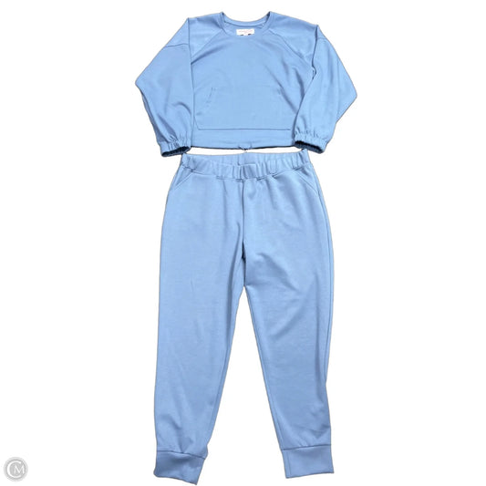 Pants Set 2pc By Adrienne Vittadini In Blue, Size: L