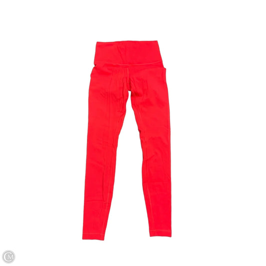 Athletic Leggings By Lululemon In Red, Size: S
