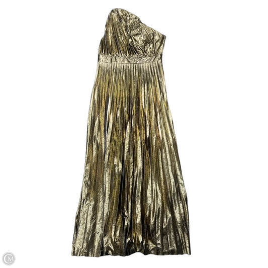 Dress Party Long By Clothes Mentor In Gold, Size: L