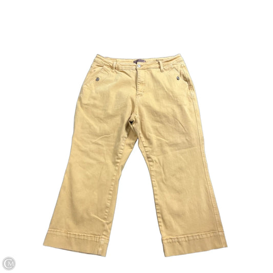 Jeans Cropped By Judy Blue In Yellow Denim, Size: 18