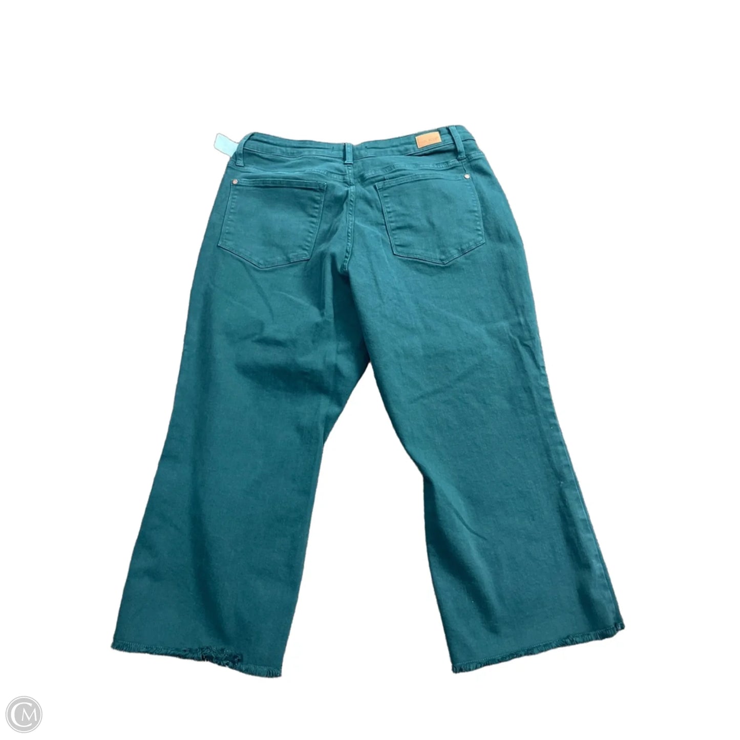 Jeans Cropped By Judy Blue In Green Denim, Size: 18