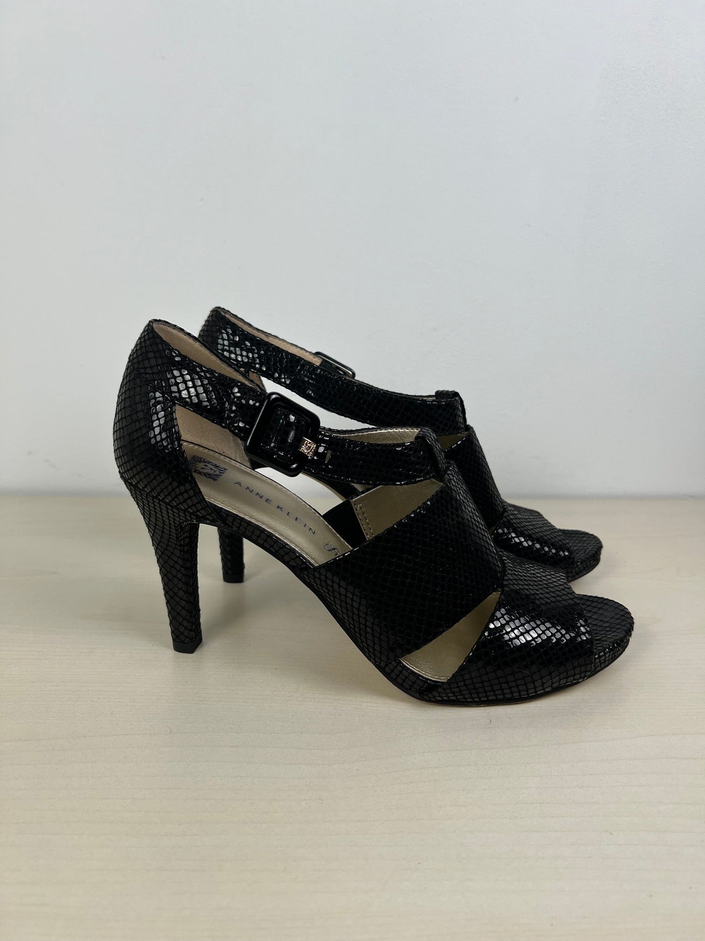 Snakeskin Print Shoes Heels Stiletto Anne Klein, Size 10