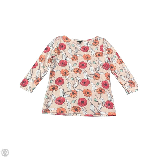 Top 3/4 Sleeve By Ann Taylor In Floral Print, Size: S