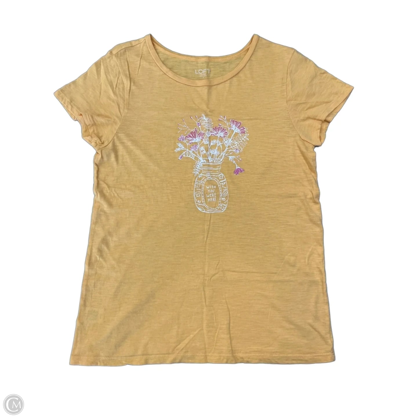 Top Short Sleeve By Loft In Orange, Size: S