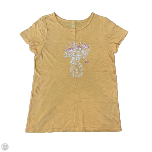 Top Short Sleeve By Loft In Orange, Size: S